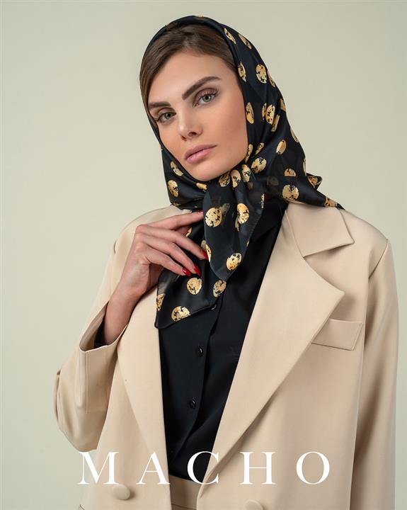 مینی اسکارف شیفون ماچو طرح ماه کد 3146